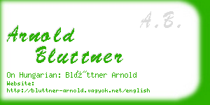 arnold bluttner business card